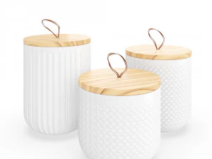 strukturierte Küchenkanister 3D Modell