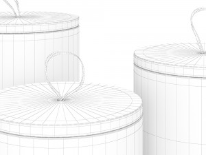 textured kitchen canisters Model 3D