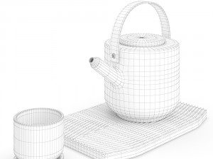 stelton theo teapot and tea mug 3D-Modell