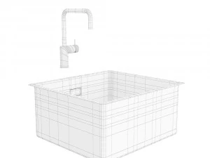 nivito rhythm mixer and sink 3D Model