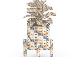ficus lyrata in ceramic pot Model 3D