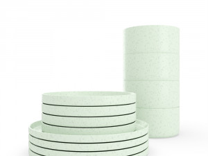 modern dining speckled set Modelo 3D