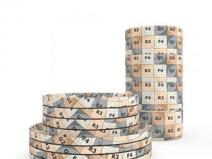 modern dining speckled set Model 3D