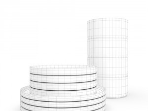 modern dining speckled set Model 3D