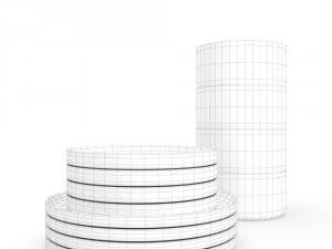 modern dining speckled set 3D Model