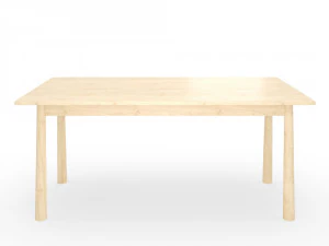 bergen oak dining table 3D Model