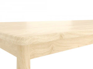 bergen oak dining table 3D Model