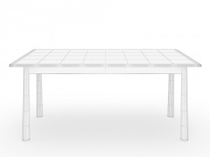 bergen oak dining table Modèle 3D