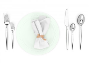 silverware and diningware set 3D Модель