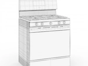 forno a gas da installazione indipendente Modello 3D