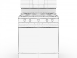 freestanding gas oven 3D Модель