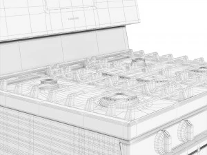 forno a gas da installazione indipendente Modello 3D