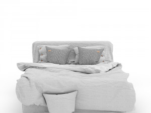 linen bedding set v1 3Dモデル