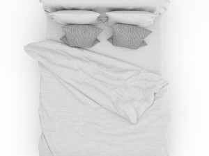 linen bedding set v1 3Dモデル
