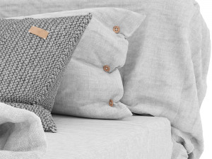 linen bedding set v1 3Dモデル
