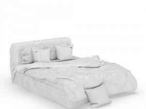 linen bedding set v1 3Dモデル