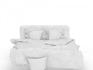 linen bedding set v1 3Dモデル