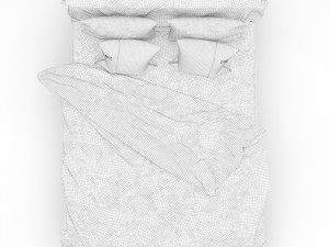 linen bedding set v1 3Dモデル