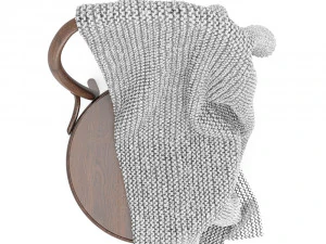 thonet chair and moyha blanket 3D Model