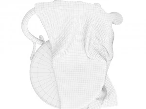 thonet chair and moyha blanket 3D Model