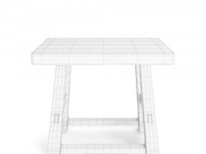 rustic stool 3D Модель