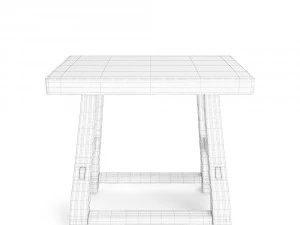 rustic stool 3D Model