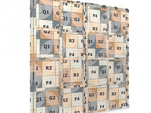 metal door-16 segments 3D Model