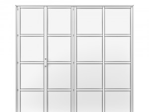 metal door-16 segments 3D Model