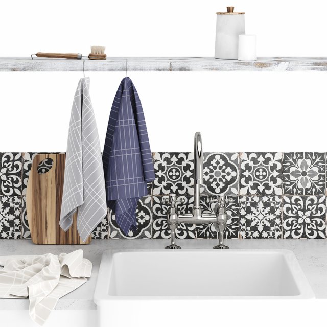 decoration set - kitchen 03 3D 모델 .c4d .max .obj .3ds .fbx .stl .blend 