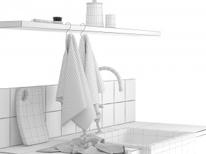 decoration set - kitchen 03 3D 모델