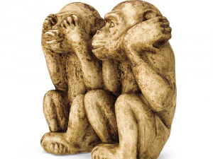 two wise monkeys 3D Model