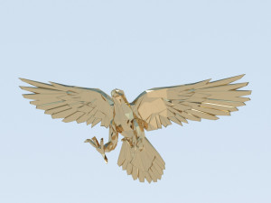 eagle triangle gold 3D Model