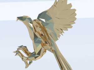 eagle triangle gold 3D Model