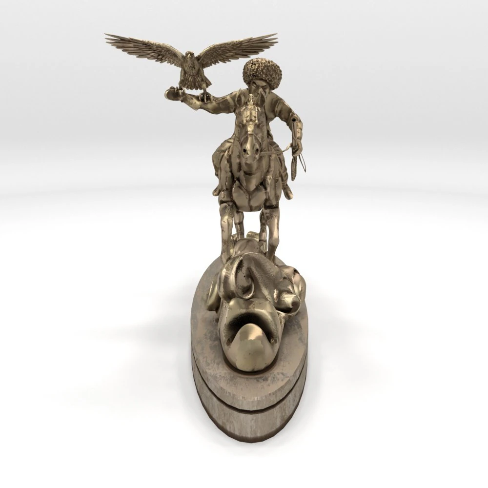 hunter statue 3D Model .c4d .max .obj .3ds .fbx .stl .blend 