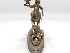 사냥꾼 동상 3D 모델