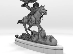 hunter statue 3D Model