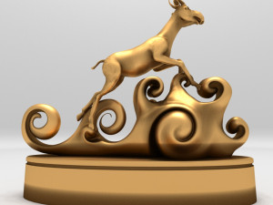 asian deer Modèle 3D