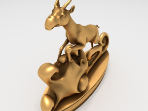asian deer Modèle 3D
