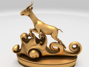 asian deer 3D Model