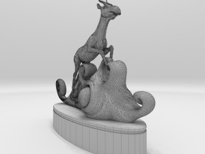asian deer Modèle 3D