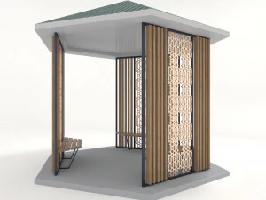 골방 육각형 3D 모델