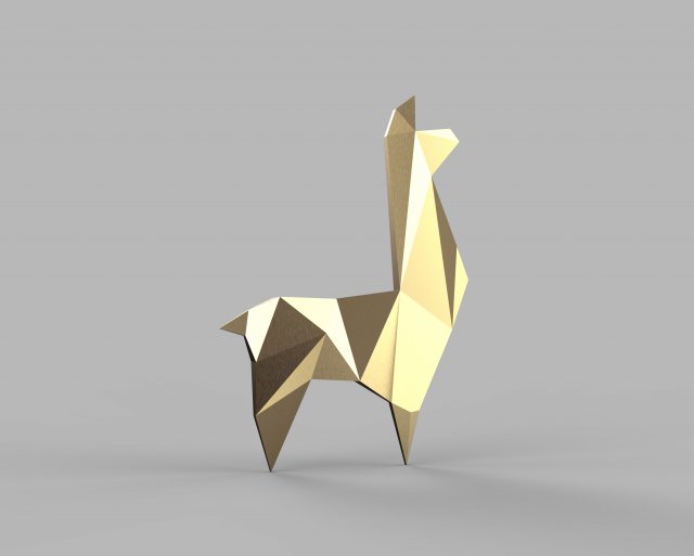 lama deco wall Modèle 3D .c4d .max .obj .3ds .fbx .stl .blend 