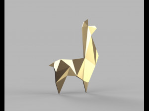 lama deco wall Modèle 3D