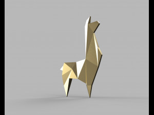 lama deco wall Modèle 3D