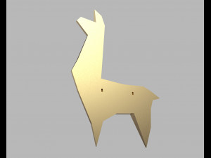lama deco wall Modèle 3D