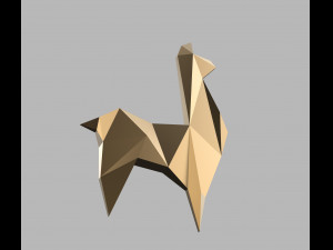 lama deco wall Modèle 3D