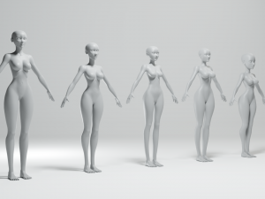 Stylized Female Basemesh Modelo 3D
