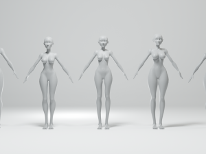Stylized Female Basemesh Modelo 3D