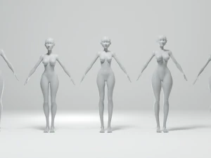 Stylized Female Basemesh 3D Model