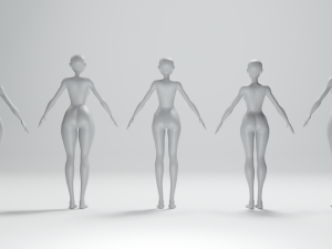 Stylized Female Basemesh Modelo 3D